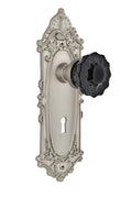 Satin Nickel Crystal Glass Door Knob O441