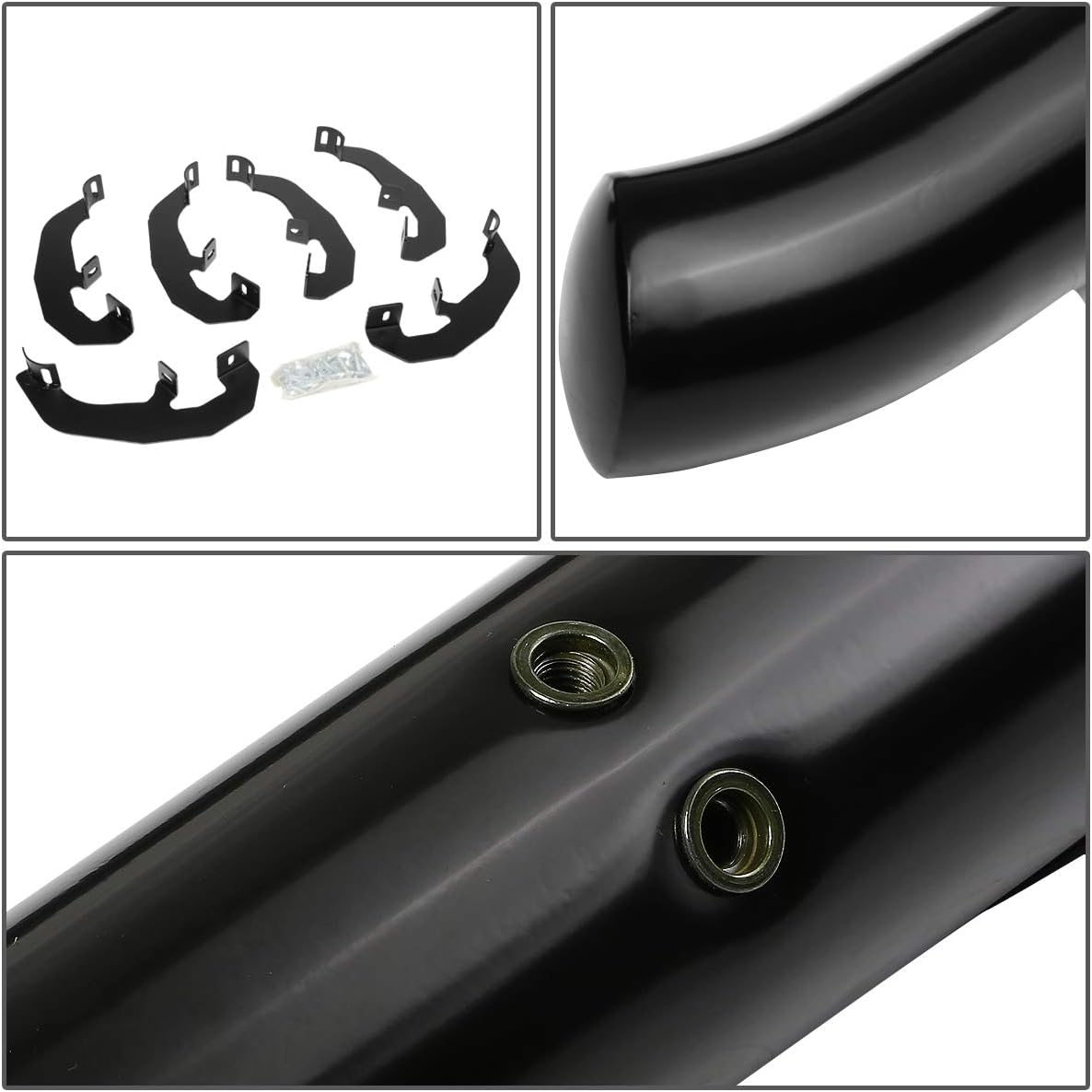 Black Powdercoated Stainless Steel Side Step Nerf Bar Running Board M702883