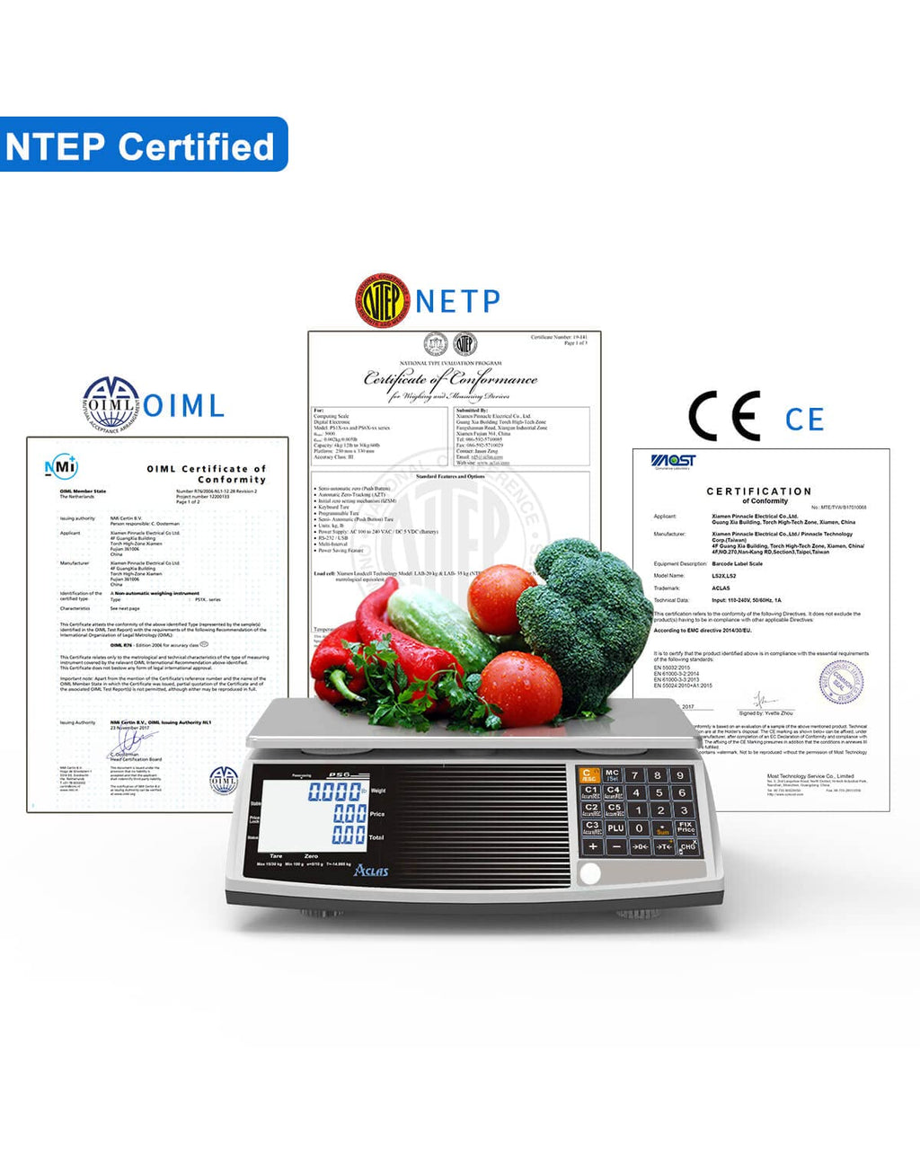 Price Computing Scale 60lbs 0.02lb Digital Commercial Retail Scale T683724
