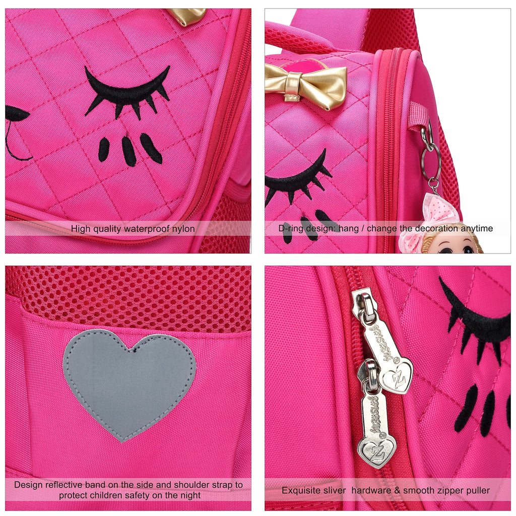 Rose Red Waterproof Kids Backpack X232