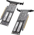 Quad NVMe PCIe 4.0 Expansion Card for 4 NVMe M.2 SSD 2280, Pack of 2 E5636