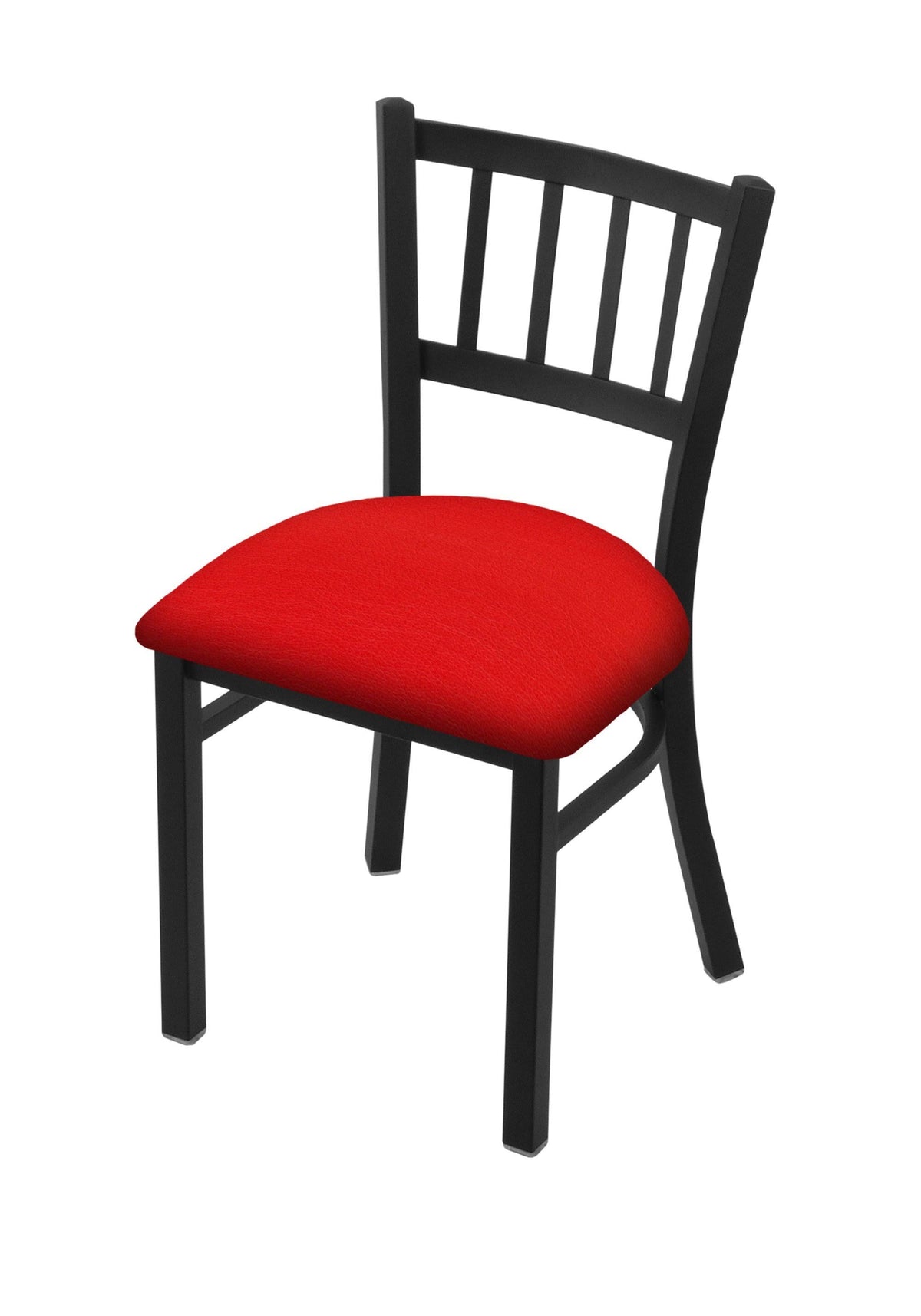 Black Wrinkle Finish Chair with Iron Seat W922
