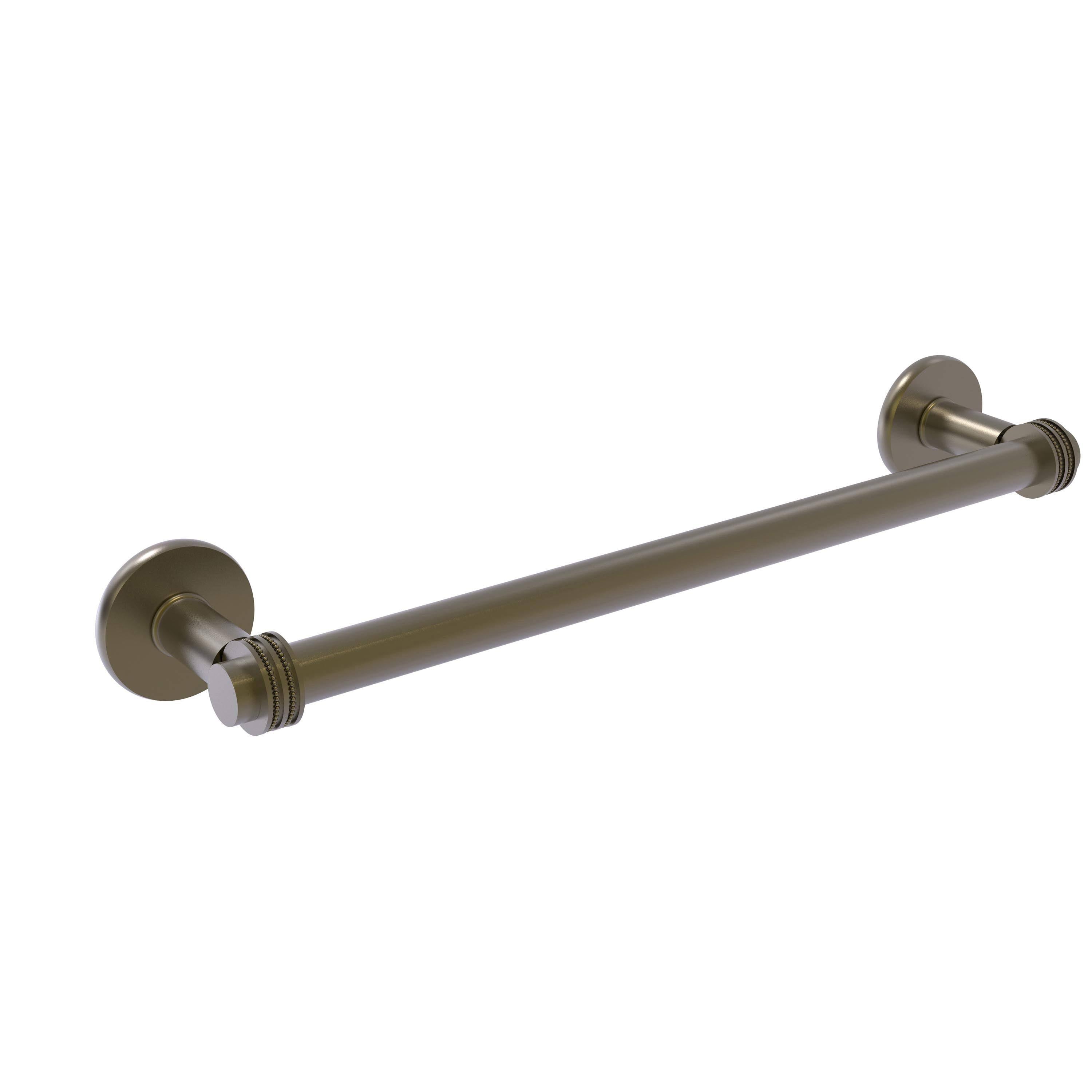 18 in. Towel Bar with Dotted Detail Unlacquered Brass E357709