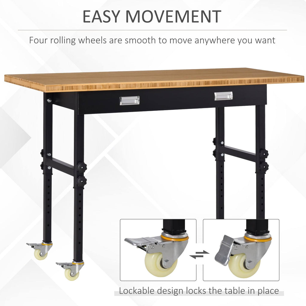 Mobile Workbench with Four Lockable Casters I999