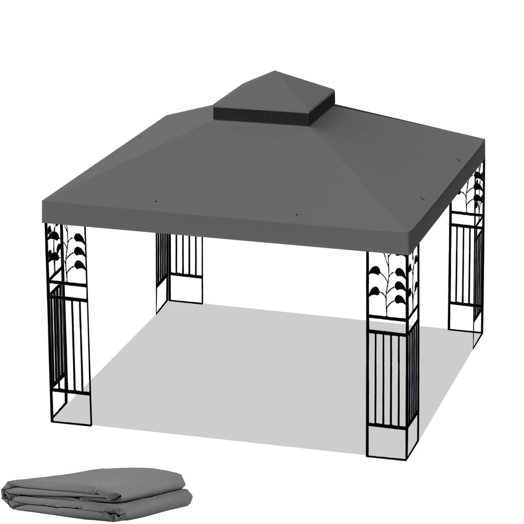 10x10 Ft Double Tiered Gazebo Replacement Canopy U888163