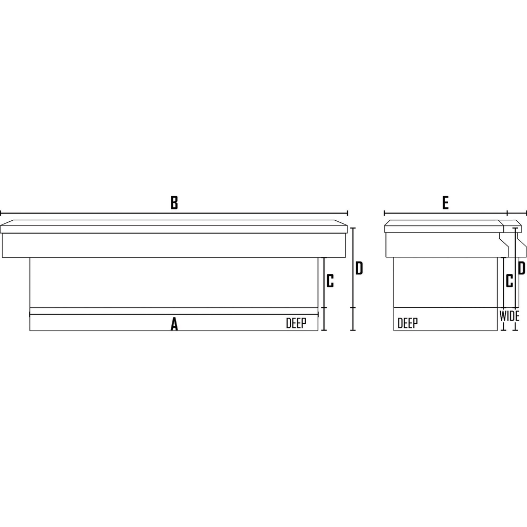 Slim Lo-Pro Aluminum Crossbed Truck Box - 70in. M783
