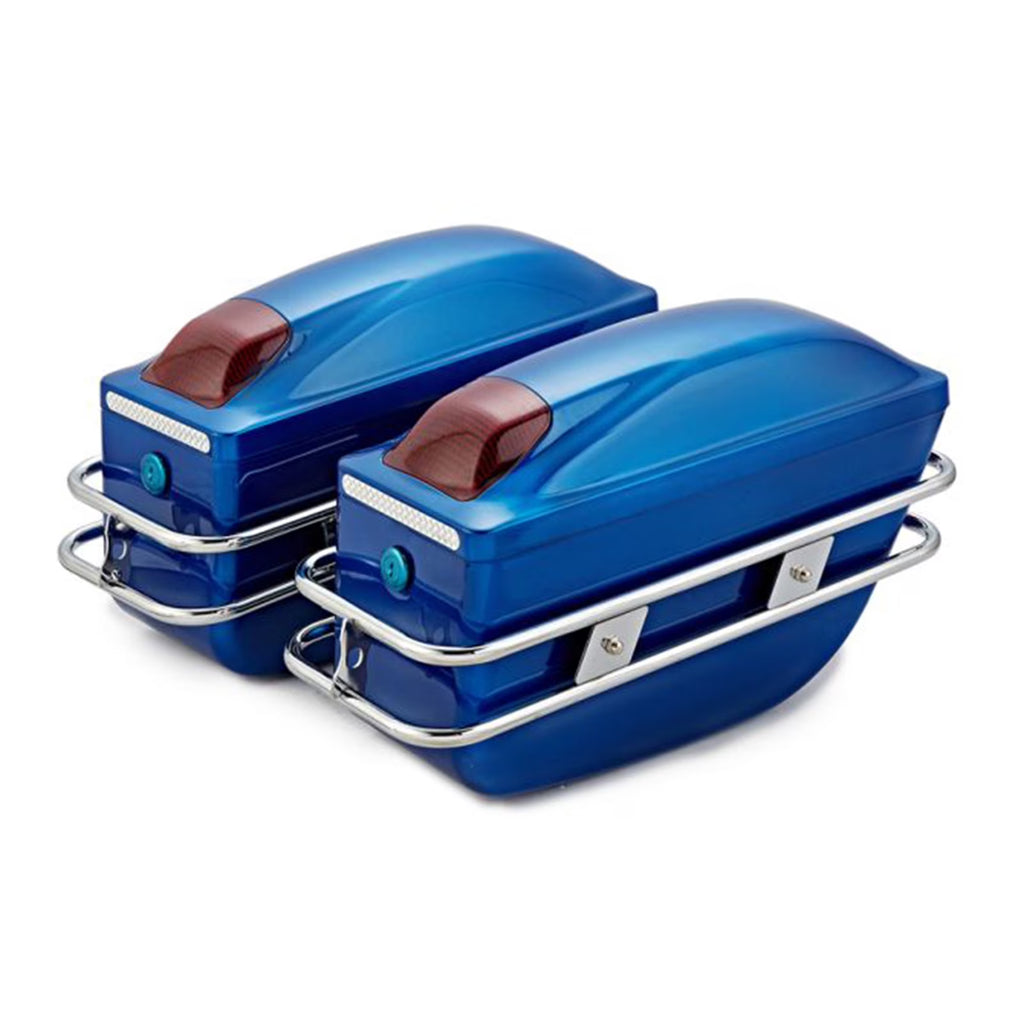 Universal Hard Saddle Bag with Lids & Latches Z1340