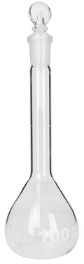 Volumetric Flask with Ground Glass Stopper, 100ml Capacity, Case of 50 J71069