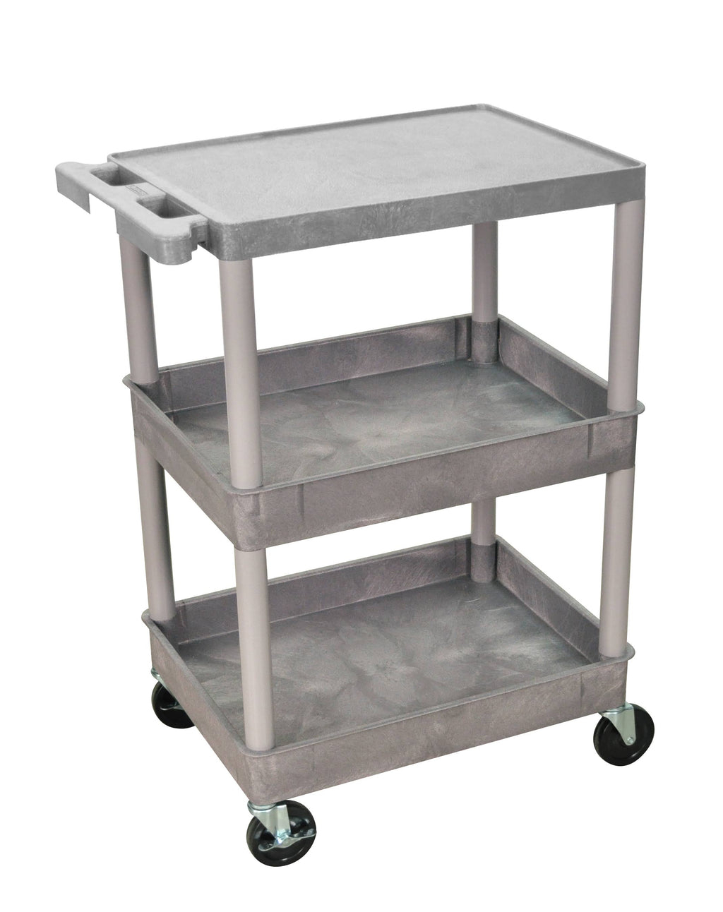3 Shelf Gray Tub Cart Z7060