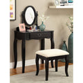 Black Vanity with Stool J525043