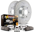 Front Z36 Carbon Fiber Ceramic Brake Pads and Drilled Slotted Brake Rotors C7901