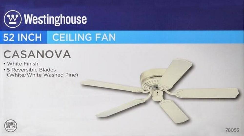 White 52x22 Ceiling Fan X278566