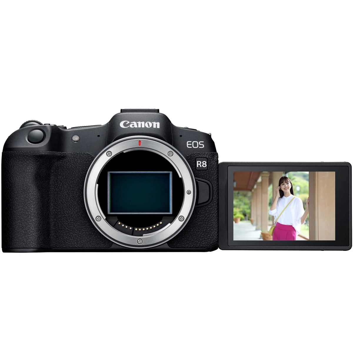 Canon EOS R8 Full Frame Mirrorless Interchangeable Lens Camera Body with Photography Bag, Microphone, Tripod, Software & Accessories Kit F598