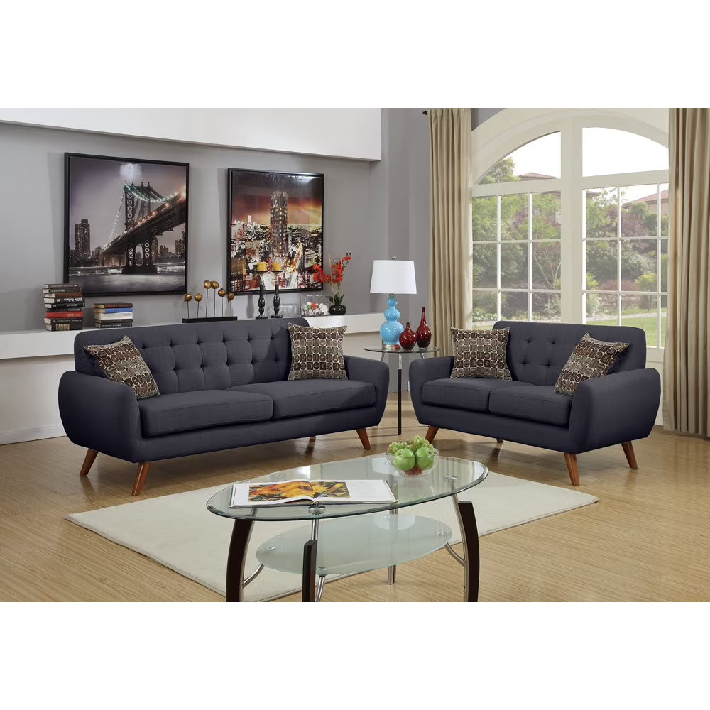 2 Piece Sofa Set in Dark Gray S4299