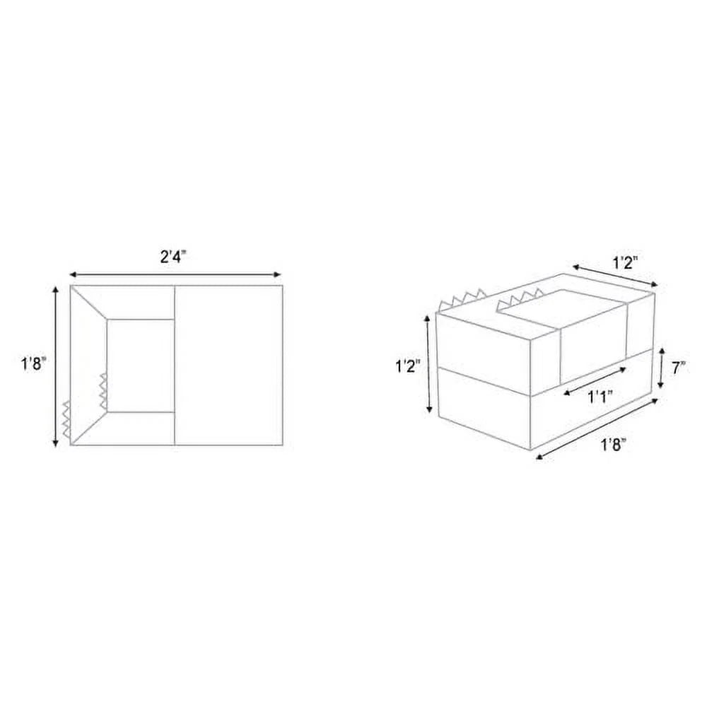 Red Transformable Play Sofa L126