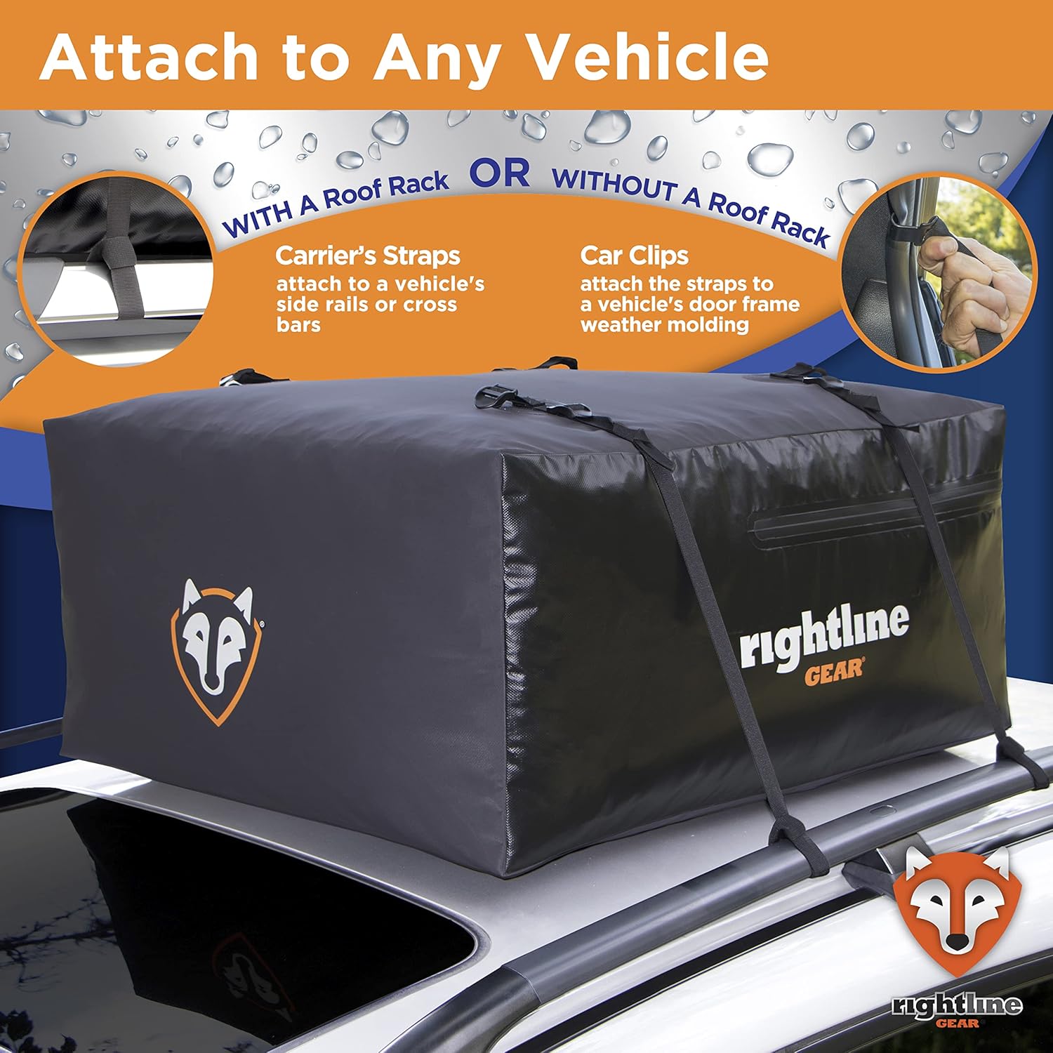 15 cu ft 100% Waterproof Car Top Carrier H97988