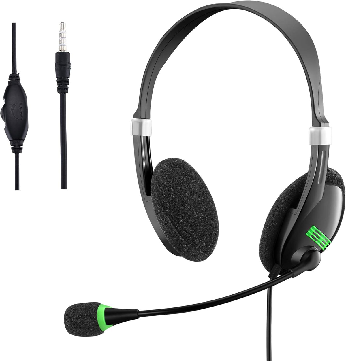 4 Pack Noise Cancelling Computer Headphones with Microphone W88934