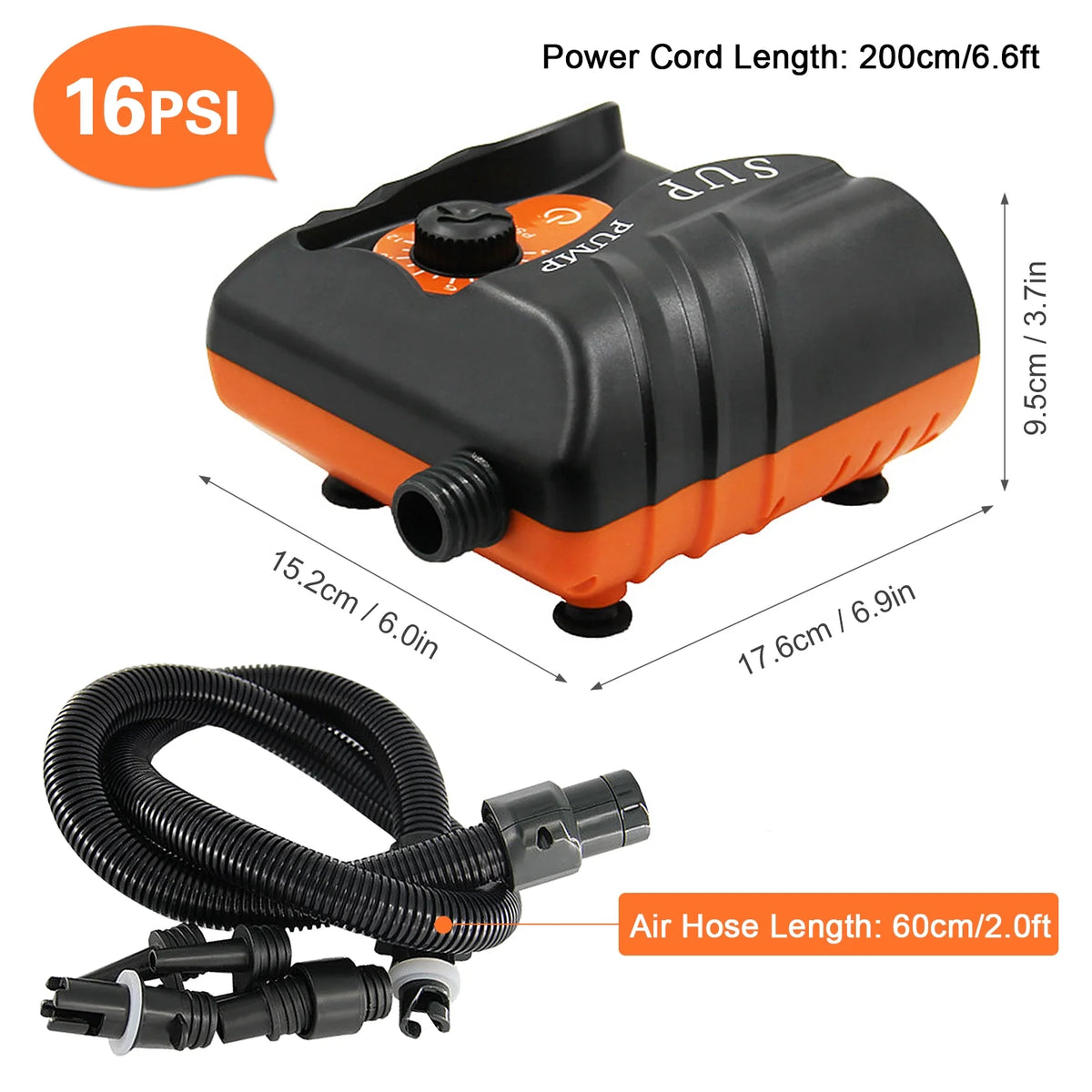 Inflation Pump with 6 Nozzles, 16PSI T547
