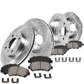 4 Lug Ceramic Brake Rotors and Pads with Clips C91398