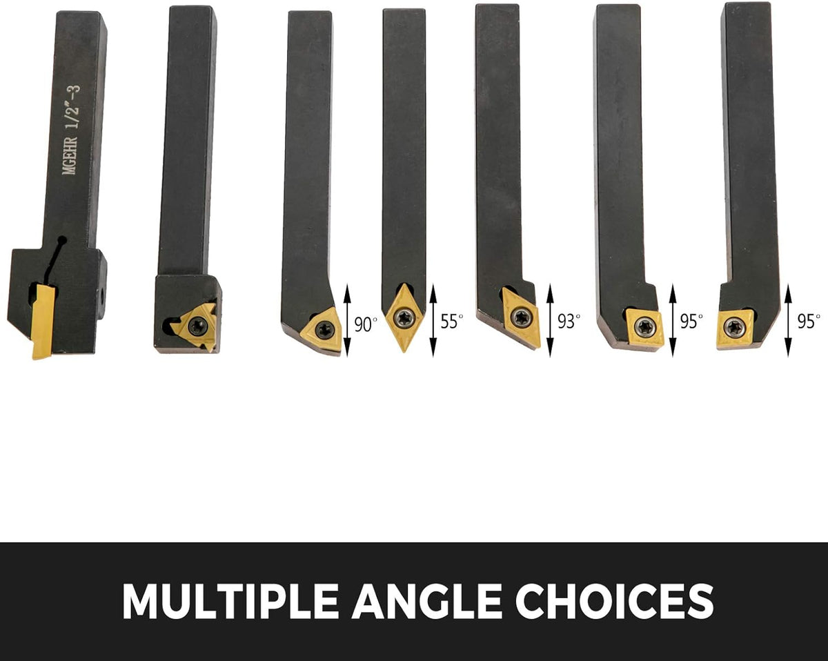 7 Pcs Carbide Lathe Cutting Tools Set I505