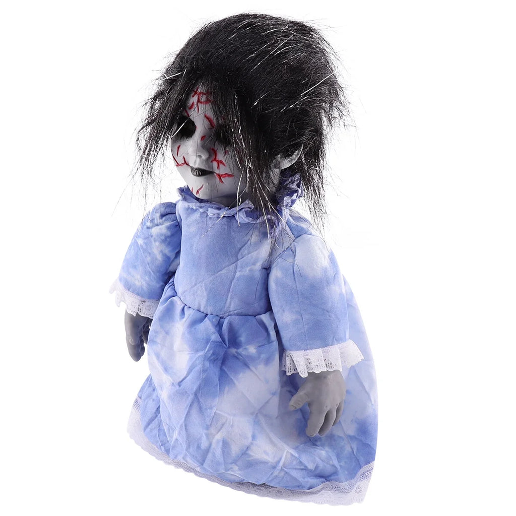 Halloween Scary Dolls, 1 PC Voice-activated Induction Glowing Walking Doll S95236