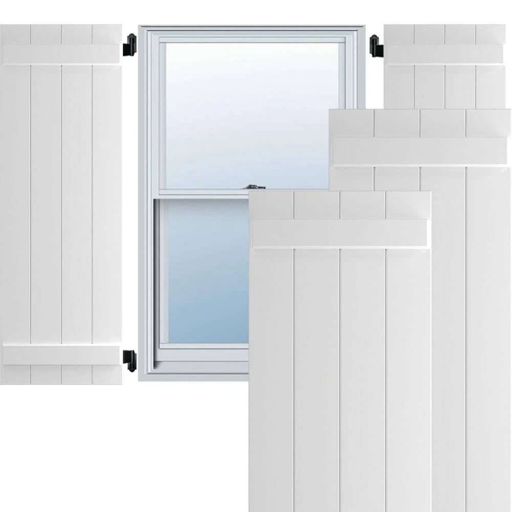 18x22W x 49x22H Exterior Composite Board-n-Batten Shutters (Per Pair) W251
