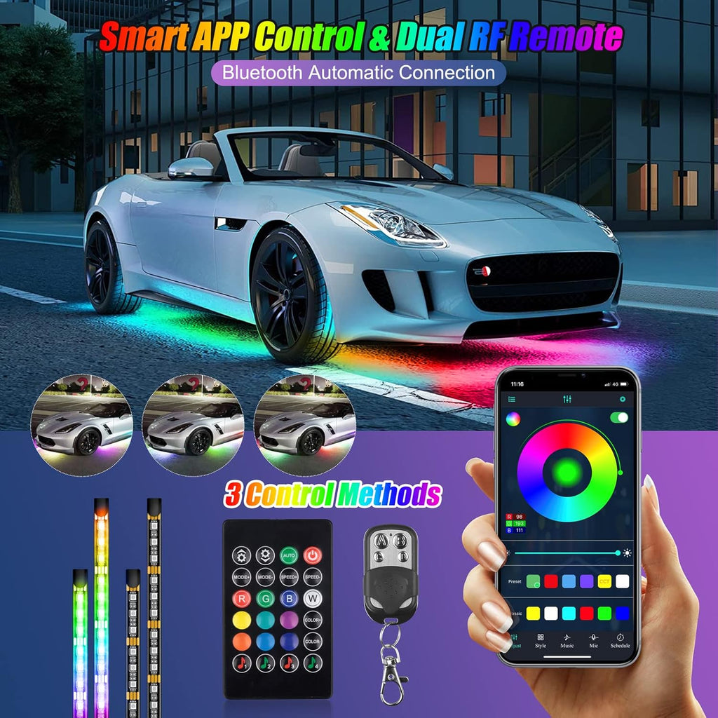 6 Pcs 300 LEDs Car Underglow Light Kit G780