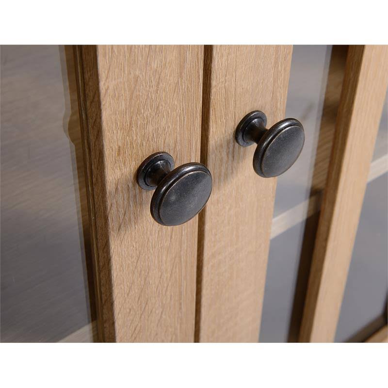 Light Oak Wood 4 Door Accent Cabinet W55543