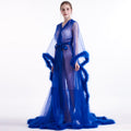 Sheer Long Tulle Robe B71331