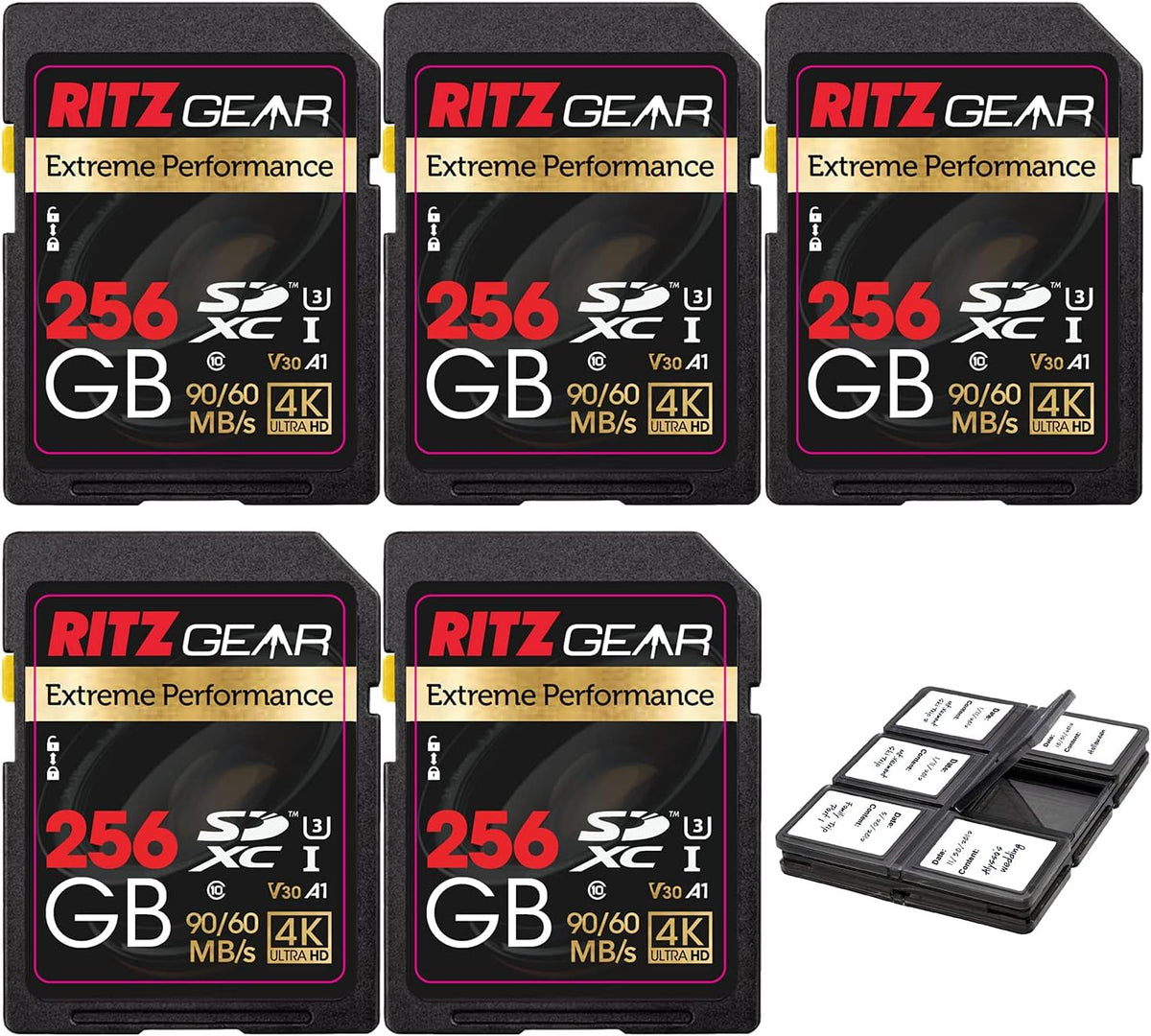 64GB UHS-I SDXC V30 Memory Card 3 Units + Holder Pack of 2 D583