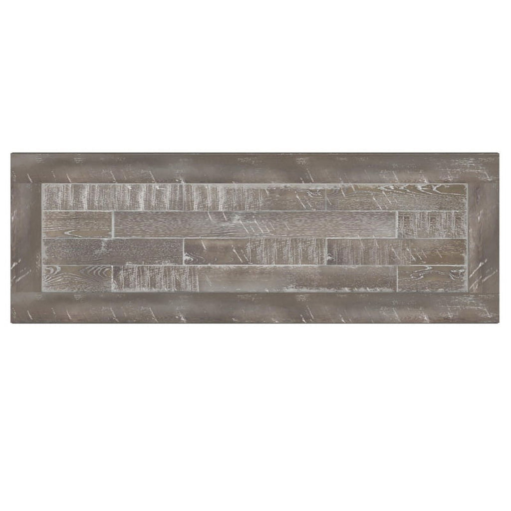 Gray Wood and Black Metal Console Table A50320