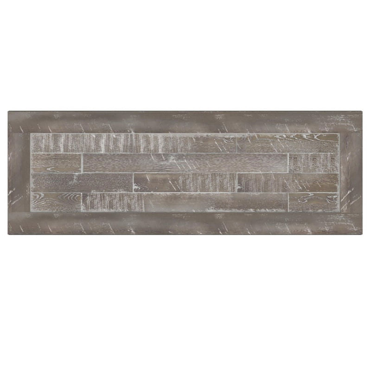Gray Wood and Black Metal Console Table A50320
