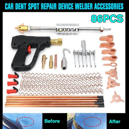 86pcs Dent Repair Puller Kit Spot Welder Stud Welding Machine Pulling Hammer Tool Kit W939600