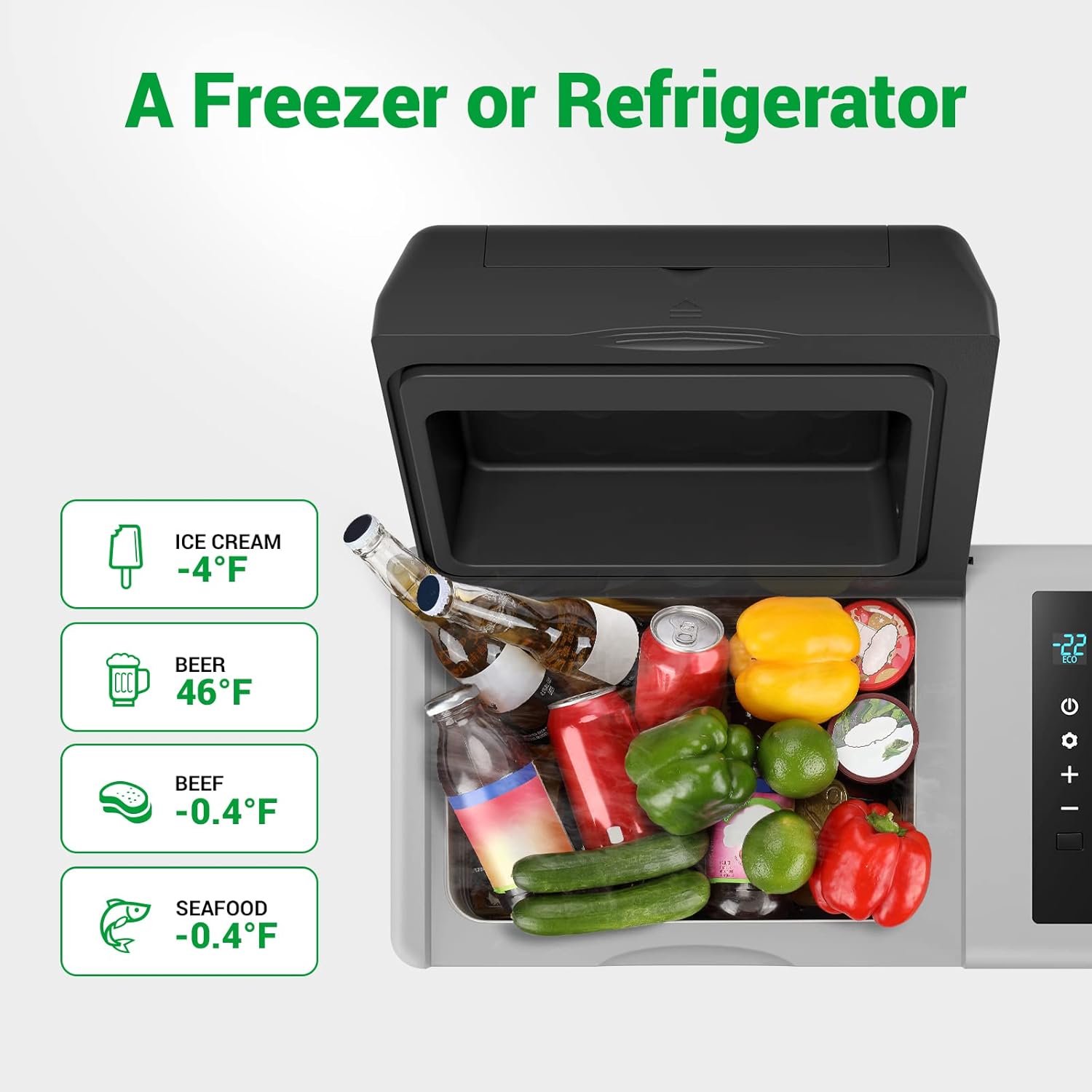 12 Volt Portable Car Refrigerator Freezer with Compressor M732154