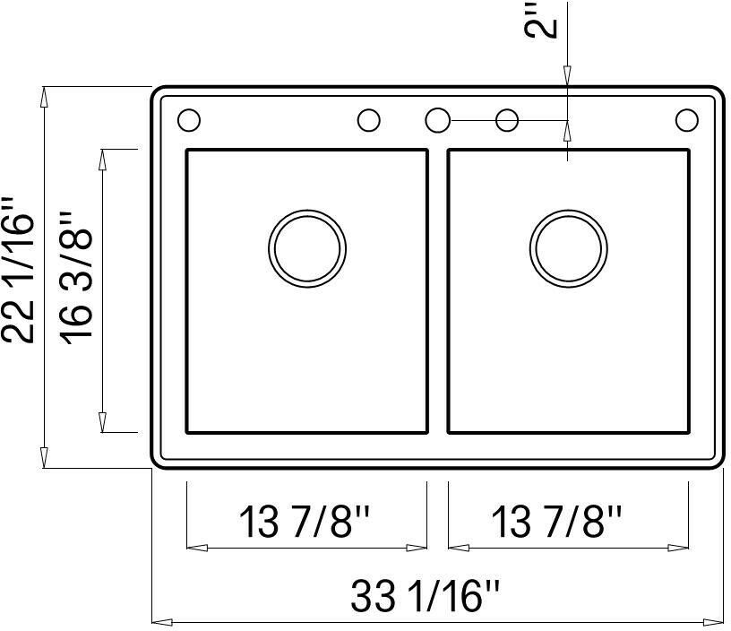 Cafe Latte Double-Basin Granite Drop-in Kitchen Sink G603849