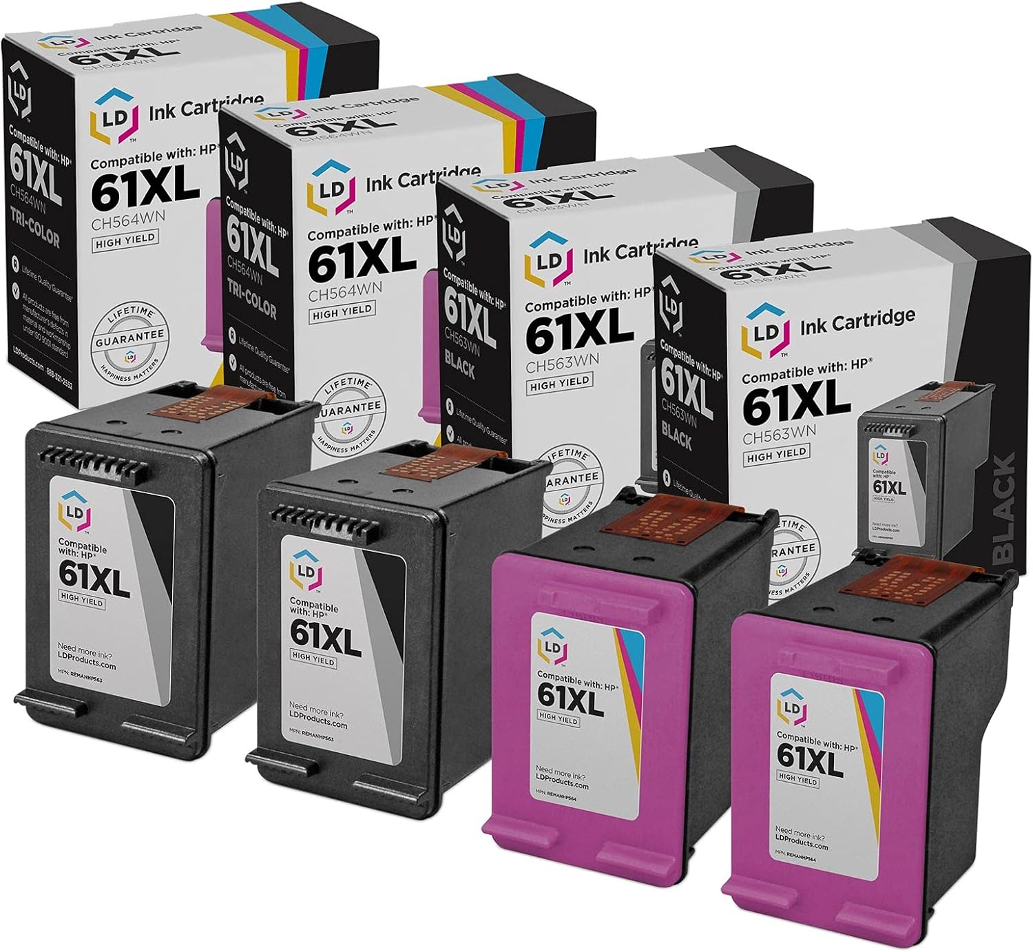 Ink Cartridge 4-Pack (2 Black, 2 Color) L63973