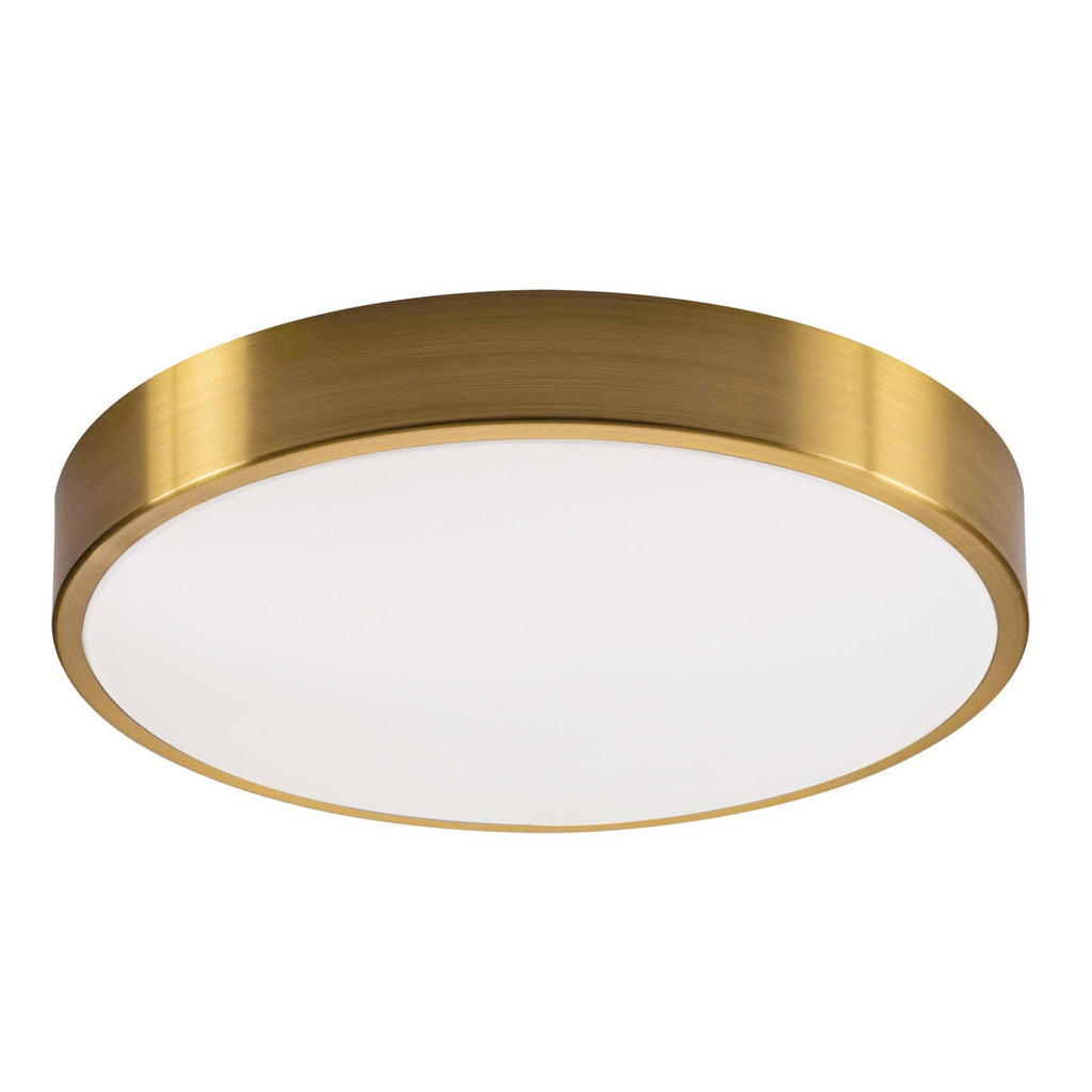 12 in. 2-Light Satin Brass LED Flush Mount H147