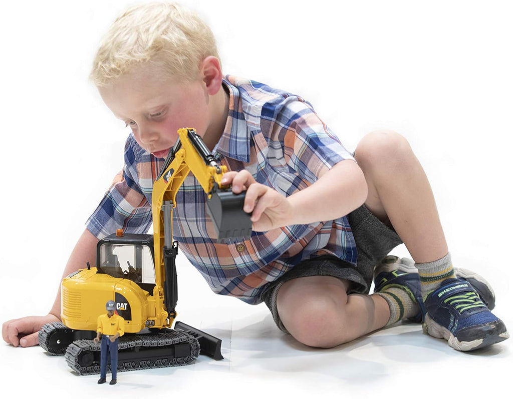 Cat Mini Excavator with a Worker W79441