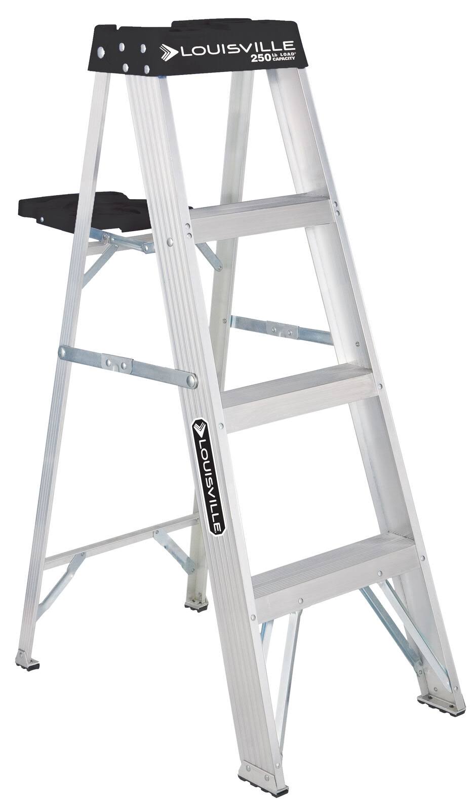 4-Foot Aluminum Stepladder, 250-Pound Capacity, Type I H6432