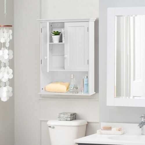 Gray Wall Mount Bathroom Storage Cabinet W516776