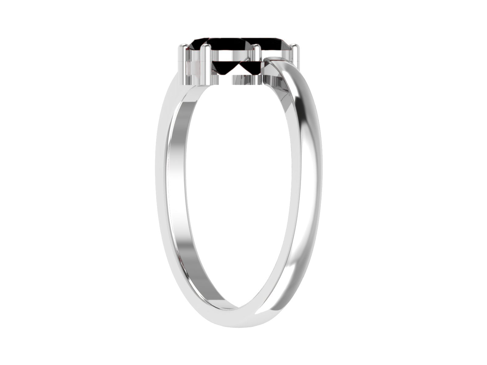 Black Spinel Ring 925 Sterling Silver X6333