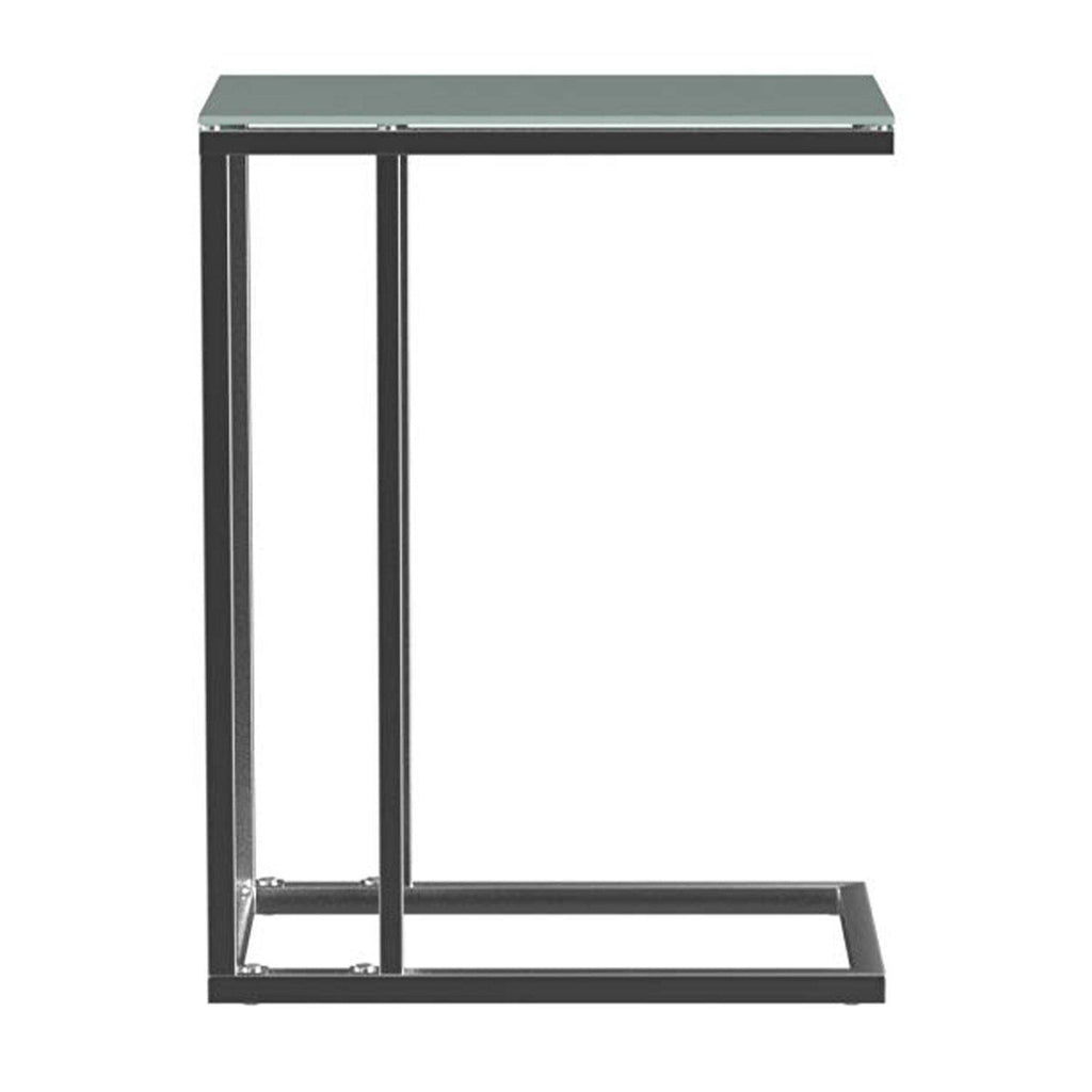 Cappuccino Brown MDF Metal Accent Table S89647