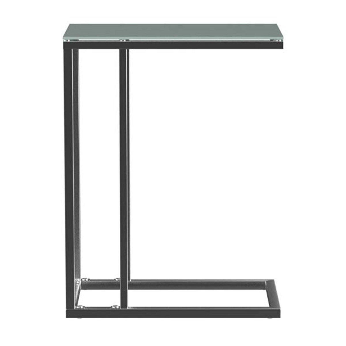 Cappuccino Brown MDF Metal Accent Table S89647