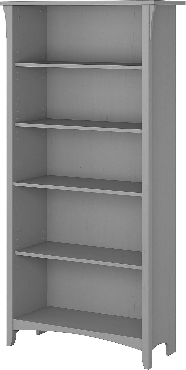 5 Shelf Bookcase in Cape Cod Gray C442