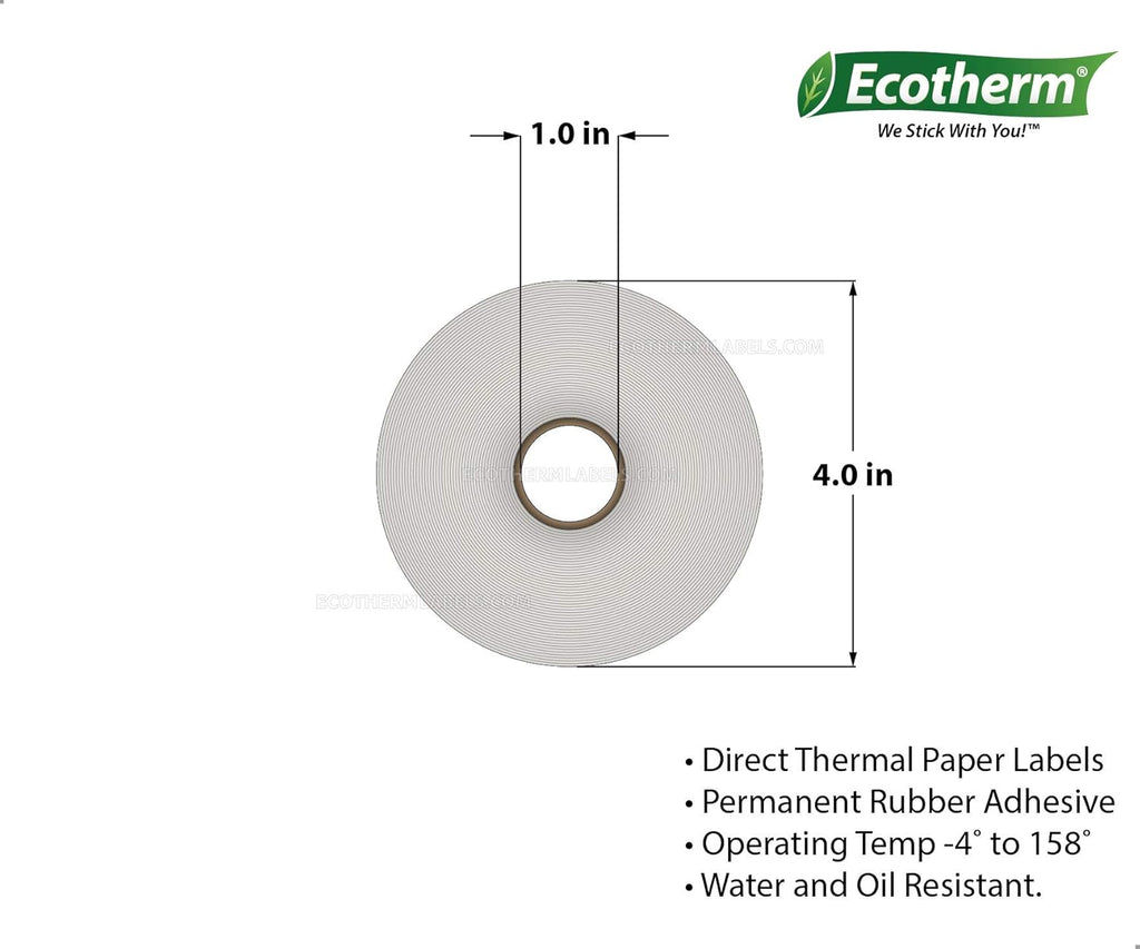 3x3 Thermal Labels Paper Stickers 525 Per Roll 4 Rolls D9036