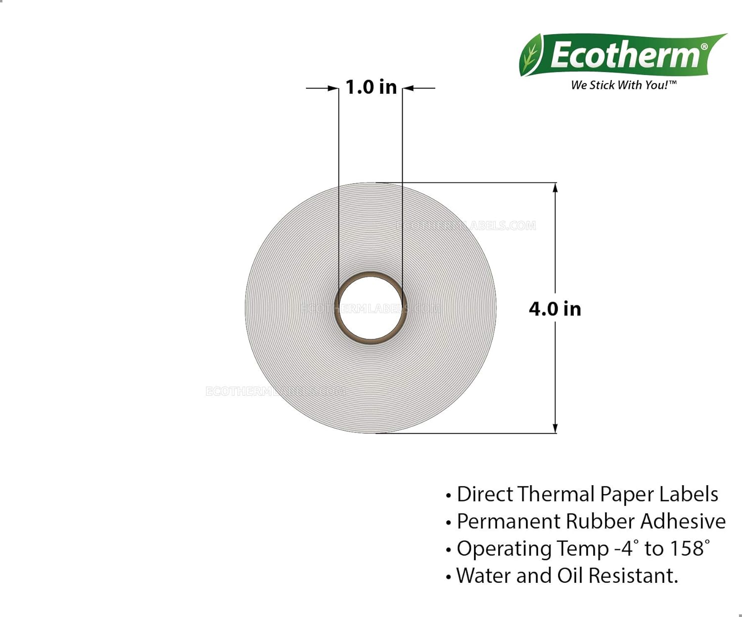 3x3 Thermal Labels Paper Stickers 525 Per Roll 4 Rolls D9036