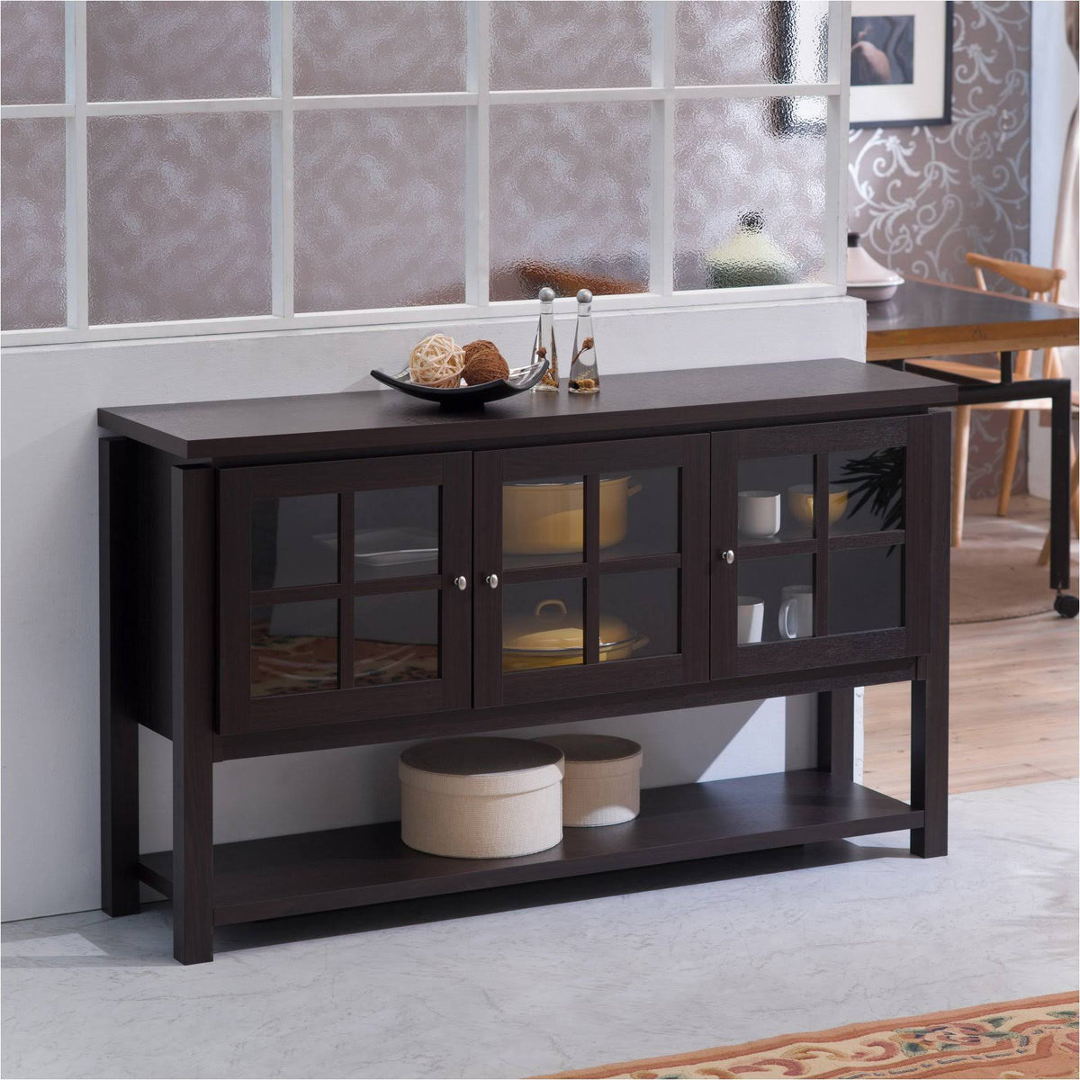 Brown Buffet Table N32495
