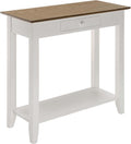 1-Drawer Hall Table with Shelf, Driftwood/White G943830