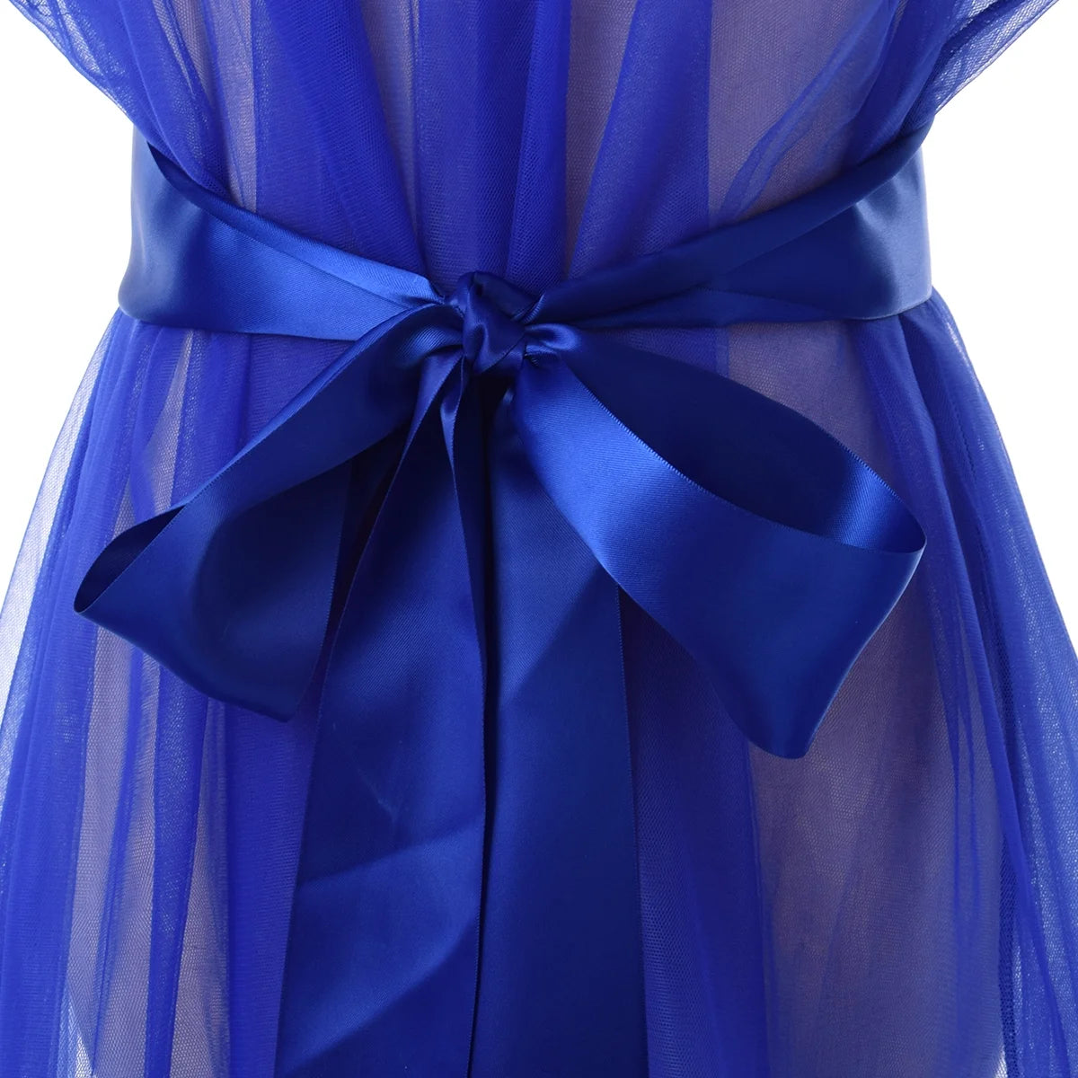 Sheer Long Tulle Robe B71331