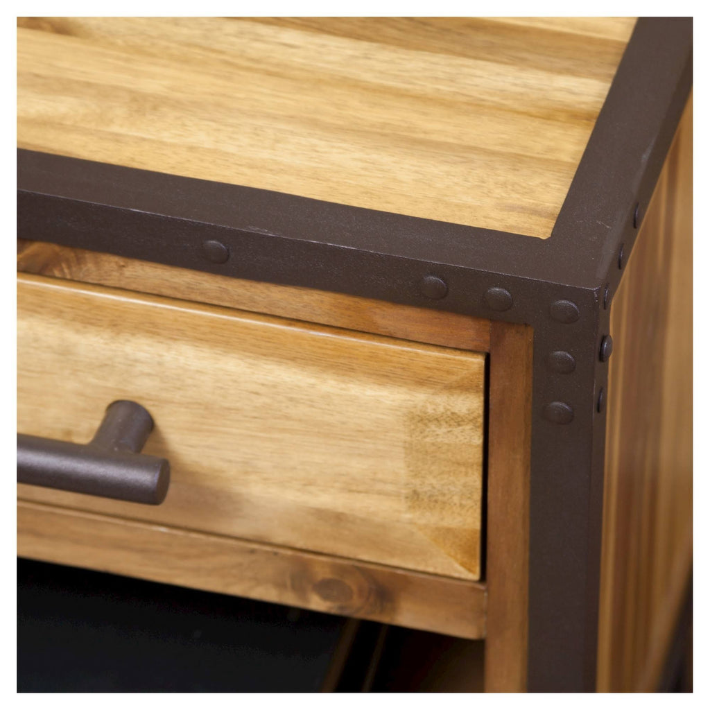 Acacia Wood End Table Natural F3166